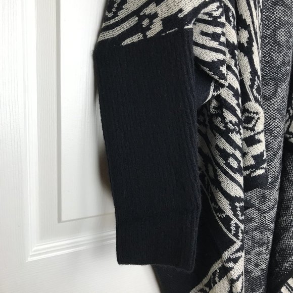 Max Sport Open Front Cardigan Sweater Black Beige - Picture 5 of 11